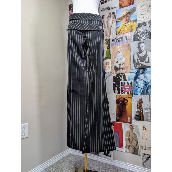 Low Waist Pinstripe Y2k Pants - Picture 1 of 8